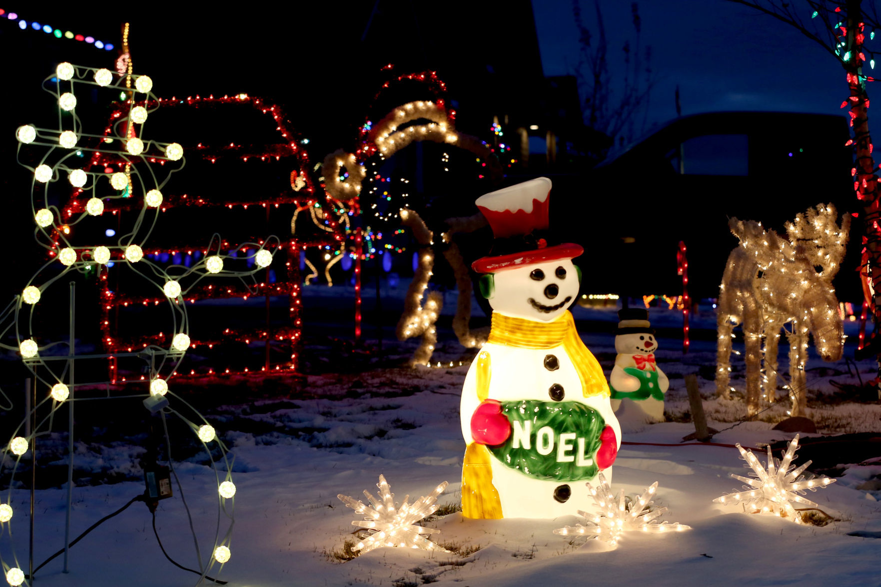 The Christmas light display at Deb and Marc Hansen's home in La Vista.